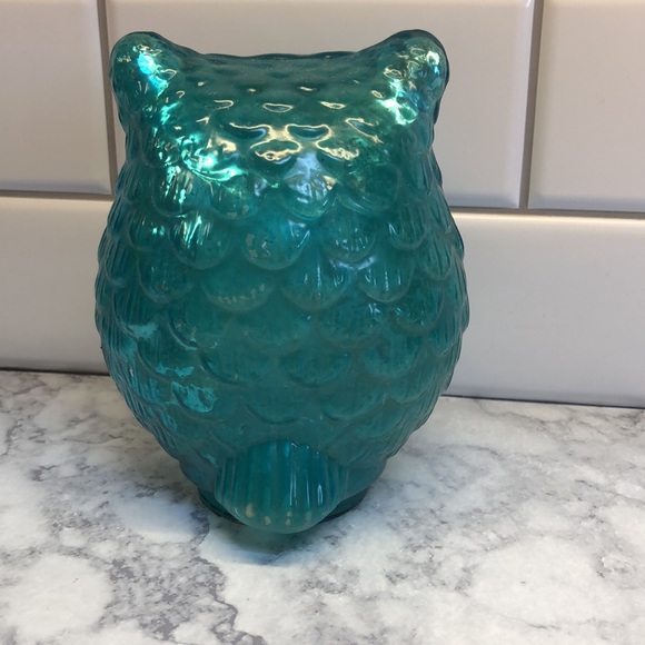 Turquoise Glass Owl - Picture 3 of 7
